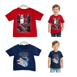 Star Wars Mad Engine T-Shirt Boys Toddler 2T Navy Blue Red Millenium Falcon